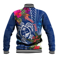 Guam Christmas Baseball Jacket Turtle Mix Tapa Felis Pasgua LT7 - Polynesian Pride