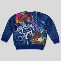 Guam Christmas Kid Ugly Christmas Sweater Turtle Mix Tapa Felis Pasgua LT7 - Polynesian Pride