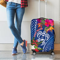 Guam Christmas Luggage Cover Turtle Mix Tapa Felis Pasgua LT7 - Polynesian Pride