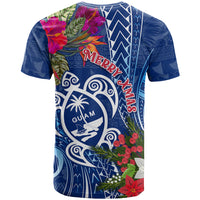 Guam Christmas T Shirt Turtle Mix Tapa Felis Pasgua LT7 - Polynesian Pride