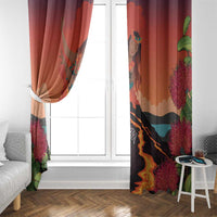 Hawaii Kilauea Volcano Window Curtain Pele Goddess
