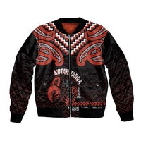 Maori Waitangi Bomber Jacket Kotahitanga Poutama Mix Whakairo - Polynesian Pride