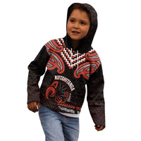 Maori Waitangi Kid Hoodie Kotahitanga Poutama Mix Whakairo - Polynesian Pride