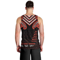 Maori Waitangi Men Tank Top Kotahitanga Poutama Mix Whakairo - Polynesian Pride
