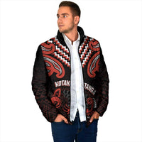 Maori Waitangi Padded Jacket Kotahitanga Poutama Mix Whakairo LT7 - Polynesian Pride