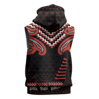 Maori Waitangi Sleeveless Zip Hoodie Kotahitanga Poutama Mix Whakairo LT7 - Polynesian Pride