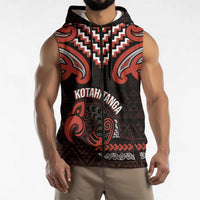 Maori Waitangi Sleeveless Zip Hoodie Kotahitanga Poutama Mix Whakairo LT7 - Polynesian Pride