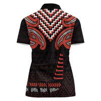 Maori Waitangi Women Polo Shirt Kotahitanga Poutama Mix Whakairo - Polynesian Pride
