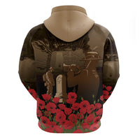 Australia - New Zealand ANZAC Lone Pine Zip Hoodie The Last Post