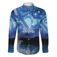 NZ Maori Matariki Scenery Family Matching Off The Shoulder Long Sleeve Dress and Hawaiian Shirt Galaxy Sky
