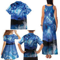 NZ Maori Matariki Scenery Family Matching Tank Maxi Dress and Hawaiian Shirt Galaxy Sky LT7 - Polynesian Pride