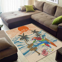 Christmas In July - Hawaii Retro Area Rug Lost In Parrot-dise