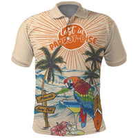 Personalized Christmas In July - Hawaii Retro Polo Shirt Lost In Parrot-dise