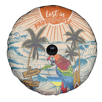 Christmas In July - Hawaii Retro Spare Tire Cover Lost In Parrot-dise
