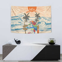 Christmas In July - Hawaii Retro Tapestry Lost In Parrot-dise