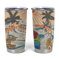 Personalized Christmas In July - Hawaii Retro Tumbler Cup Lost In Parrot-dise