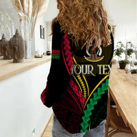 Personalised Vanuatu Women Casual Shirt 44th Hapi Indipendens Long LT7 - Polynesian Pride