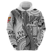 Fiji Rugby Personalised Bula Masi Hoodie Fish Tail Kaivity Cibi - White
