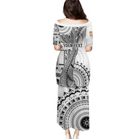 Fiji Rugby Personalised Bula Masi Puletasi Fish Tail Kaivity Cibi - White