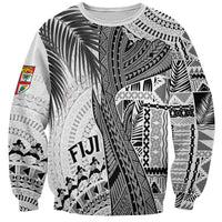 Fiji Rugby Personalised Bula Masi Sweatshirt Fish Tail Kaivity Cibi - White LT7 Unisex White - Polynesian Pride