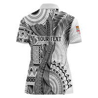 Fiji Rugby Personalised Bula Masi Women Polo Shirt Fish Tail Kaivity Cibi - White