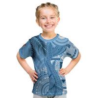 Fiji Rugby Personalised Bula Masi Kid T Shirt Fish Tail Kaivity Cibi - Turquoise LT7 Turquoise - Polynesian Pride