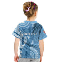 Fiji Rugby Personalised Bula Masi Kid T Shirt Fish Tail Kaivity Cibi - Turquoise LT7 - Polynesian Pride