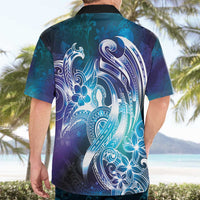 Aloha Hawaii Turtle Hawaiian Shirt Teal Purple Ribbon - Polynesian Pride