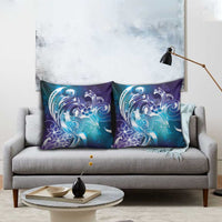 Aloha Hawaii Turtle Pillow Cover Teal Purple Ribbon LT7 - Polynesian Pride