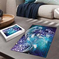 Aloha Hawaii Turtle Puzzle Teal Purple Ribbon - Polynesian Pride