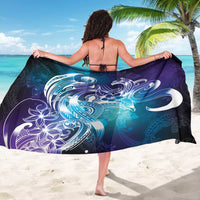 Aloha Hawaii Turtle Sarong Teal Purple Ribbon - Polynesian Pride