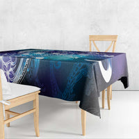 Aloha Hawaii Turtle Tablecloth Teal Purple Ribbon - Polynesian Pride