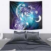 Aloha Hawaii Turtle Tapestry Teal Purple Ribbon - Polynesian Pride