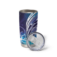 Aloha Hawaii Turtle Tumbler Cup Teal Purple Ribbon - Polynesian Pride