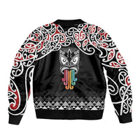 Kia Kaha Te Reo Maori Bomber Jacket 50 Years Mo Ake Tonu Te Reo - Polynesian Pride