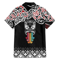 Kia Kaha Te Reo Maori Family Matching Long Sleeve Bodycon Dress and Hawaiian Shirt 50 Years Mo Ake Tonu Te Reo - Polynesian Pride