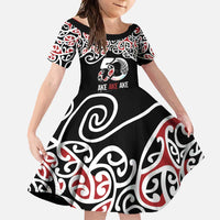 Kia Kaha Te Reo Maori Family Matching Short Sleeve Bodycon Dress and Hawaiian Shirt 50 Years Mo Ake Tonu Te Reo - Polynesian Pride