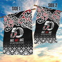 Kia Kaha Te Reo Maori Garden Flag 50 Years Mo Ake Tonu Te Reo - Polynesian Pride