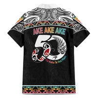 50 Years Kia Kaha Te Reo Maori Family Matching Off The Shoulder Long Sleeve Dress and Hawaiian Shirt Ake Ake Ake! - Polynesian Pride