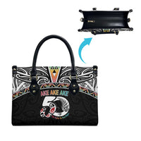 50 Years Kia Kaha Te Reo Maori Leather Bag Ake Ake Ake! - Polynesian Pride