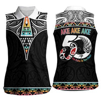 50 Years Kia Kaha Te Reo Maori Women Sleeveless Polo Shirt Ake Ake Ake! - Polynesian Pride