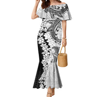 Polynesian Plumeria Lei Mermaid Dress with Hammerhead Shark LT7 Women Black - Polynesian Pride
