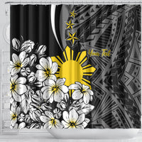 Philippines Sampaguita Personalised Shower Curtain Women's Day LT7 - Polynesian Pride