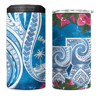 Hafa Adai Guam 4 in 1 Can Cooler Tumbler Crystal Waves LT7 One Size: 16 oz Blue - Polynesian Pride