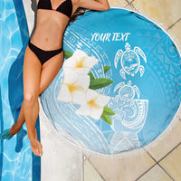 Personalized Guam Chamorro Beach Blanket Turtles and Guasali Flowers