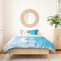 Personalized Guam Chamorro Bedding Set Turtles and Guasali Flowers