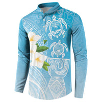 Personalized Guam Chamorro Button Sweatshirt Turtles and Guasali Flowers