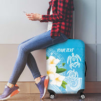 Personalized Guam Chamorro Luggage Cover Turtles and Guasali Flowers