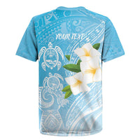 Personalized Guam Chamorro Rugby Jersey Turtles and Guasali Flowers