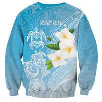 Personalized Guam Chamorro Sweatshirt Turtles and Guasali Flowers